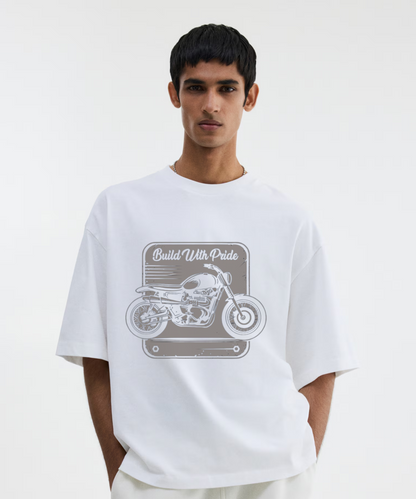 Build With Pride – Vintage Motorcycle 240 GSM Streetwear T-Shirt