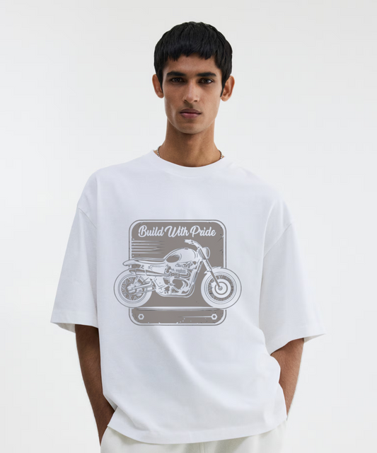 Build With Pride – Vintage Motorcycle 240 GSM Streetwear T-Shirt