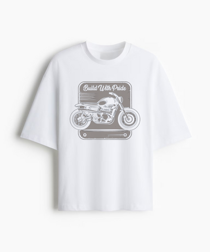 Build With Pride – Vintage Motorcycle 240 GSM Streetwear T-Shirt