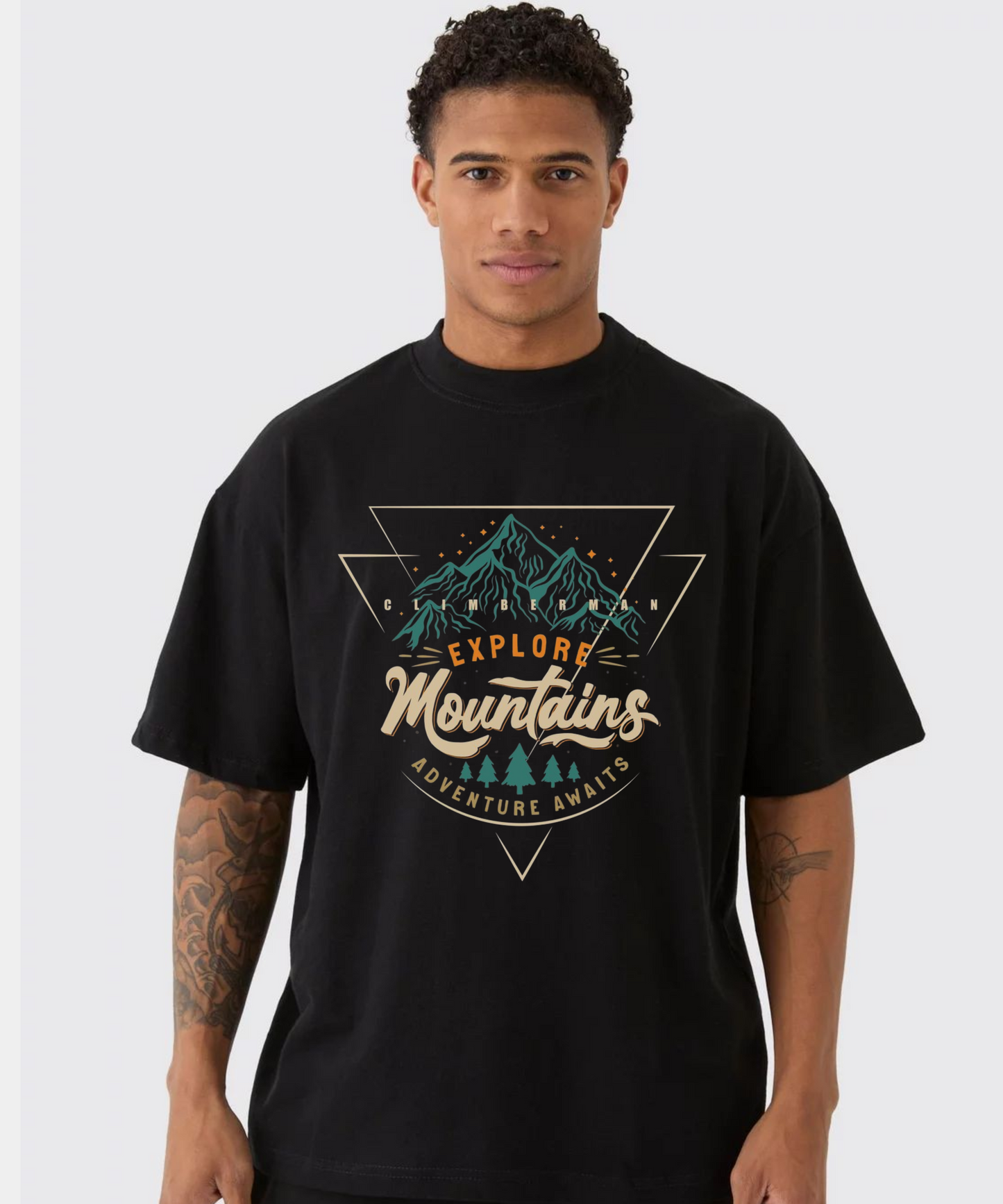 Explore Mountains – Adventure Awaits 240 GSM Outdoor Streetwear T-Shirt