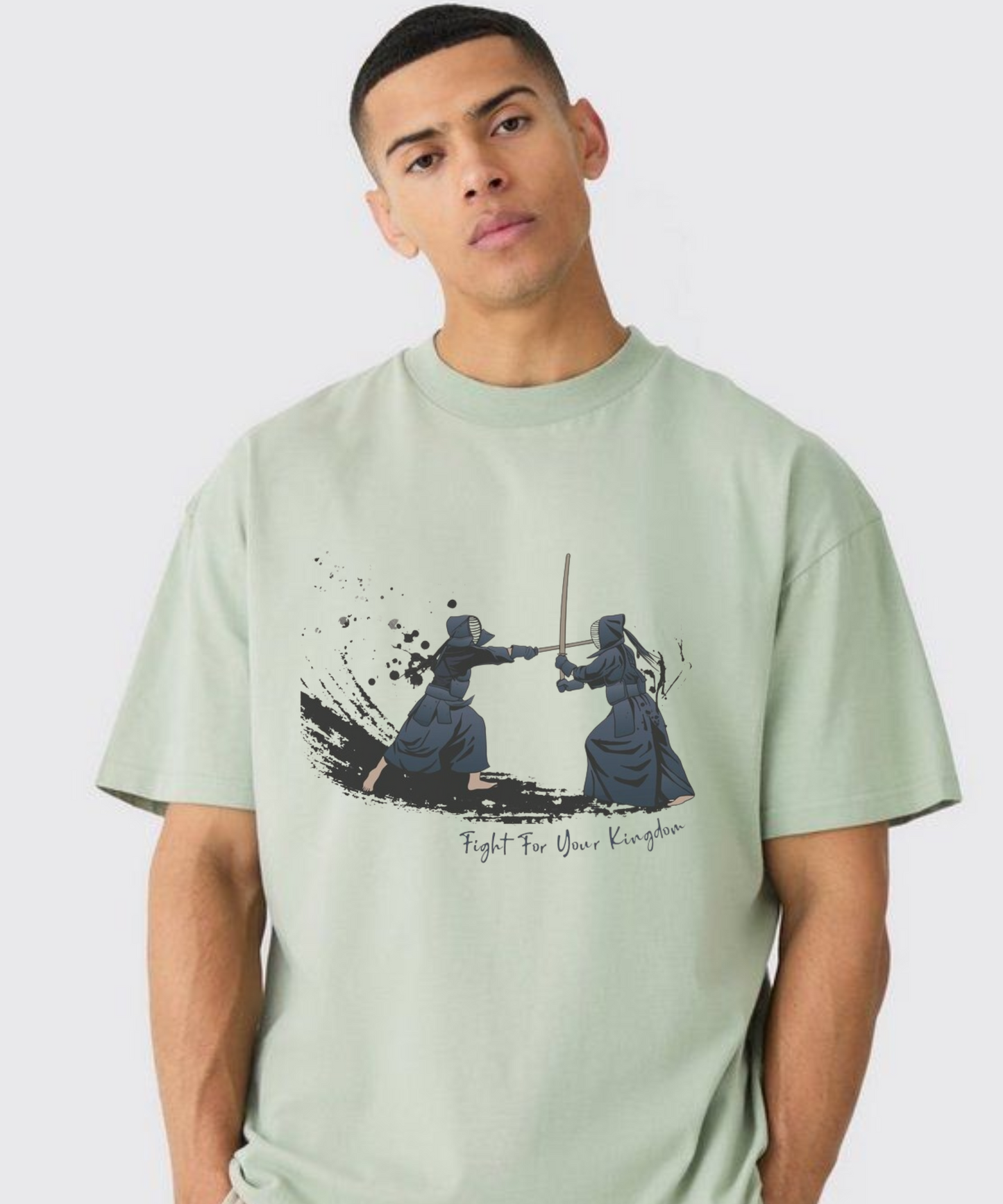 Fight For Your Kingdom – Samurai Duel 240 GSM Streetwear T-Shirt