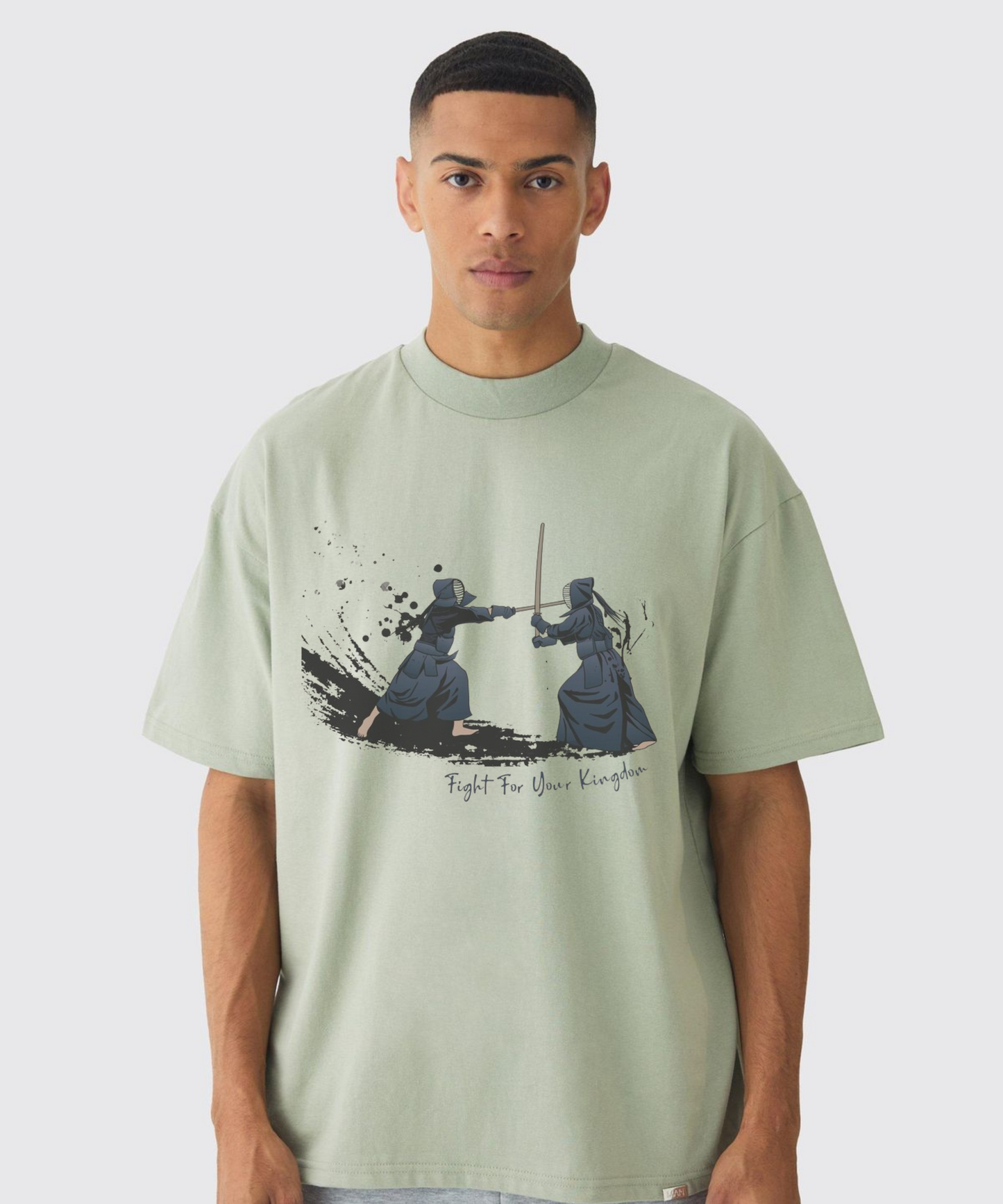 Fight For Your Kingdom – Samurai Duel 240 GSM Streetwear T-Shirt