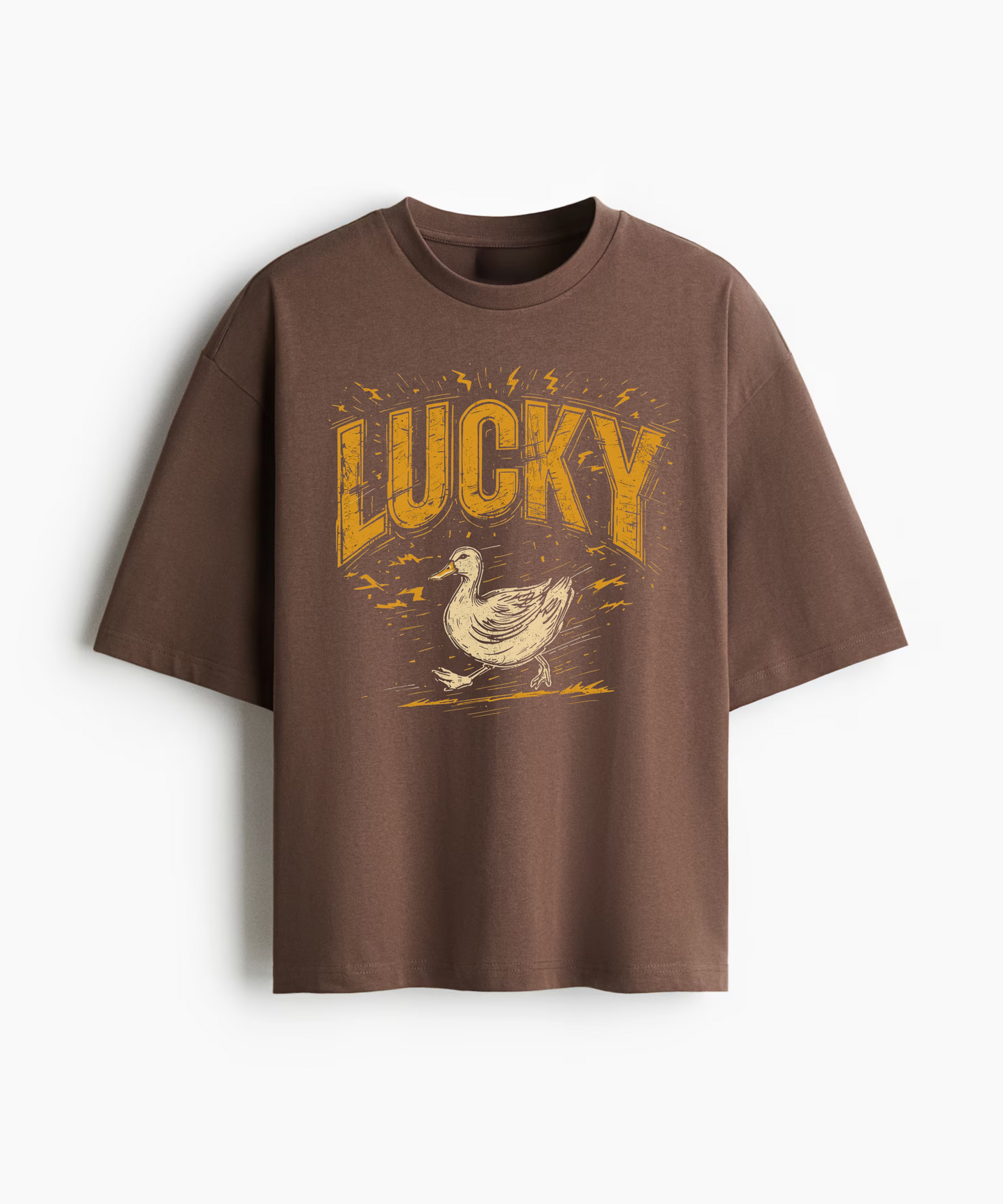 Lucky Duck – Vintage Graphic 240 GSM Streetwear T-Shirt