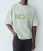 Next Level – Minimal Neon Text Graphic 240 GSM Oversized Streetwear T-Shirt