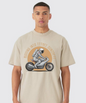 Riding Into the Sunset – Astronaut Biker 240 GSM Oversized Streetwear T-Shirt